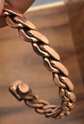 Aura Pure Solid Copper Bangle — Metaphysical Bio-energy Alignment