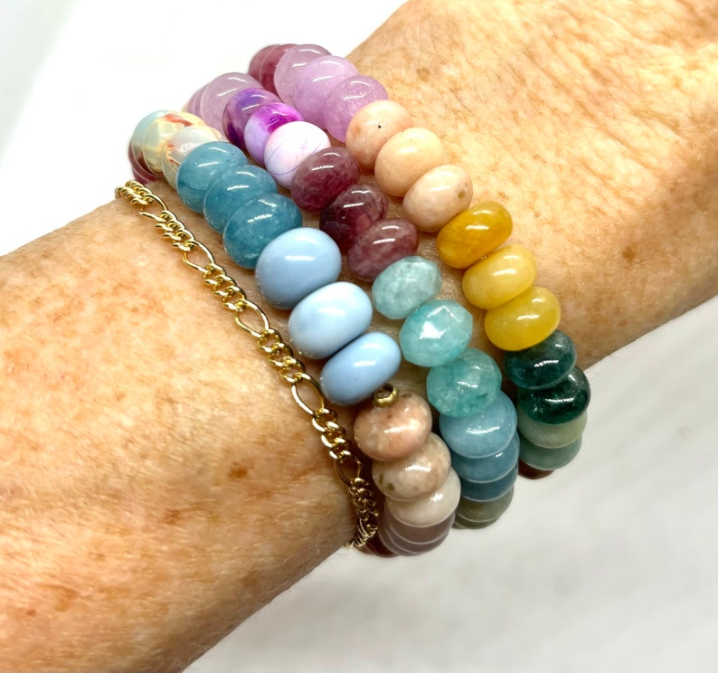 Aura Lucky Jade Bangle — Real Green Jadeite Bead Wristband (Queue #5)