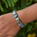 Aura Shadow Work Protection Strand — Labradorite, Obsidian & Howlite (Queue #21)