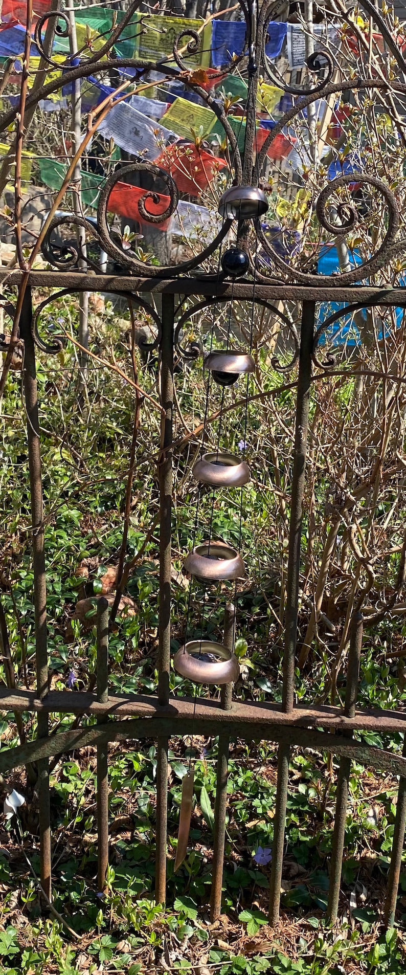 Aura Sanctuary Five-Tier Temple Bells — Rustic Resonance Windchime