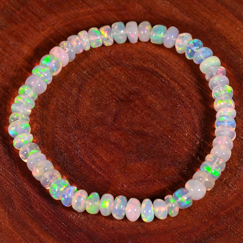 Aura Cosmic Welo Fire Opal Strand — Ethiopian Opal Spiritual Jewelry