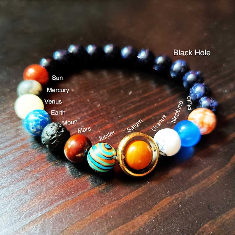 Cosmic Harmony Solar System Bracelet — Celestial Planet Alignment