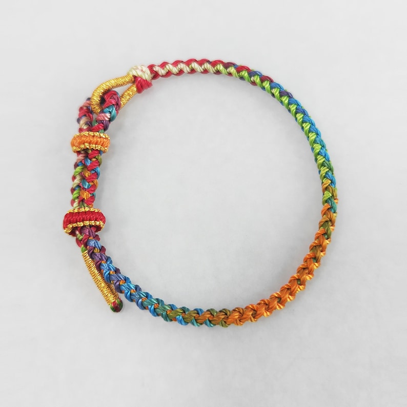 Aura Tibetan Lucky Knot Strand — Waterproof Braided Buddhist Rope Bracelet