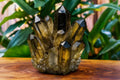 Aura Grounding Smoky Quartz Cluster — Raw Geode Altar Anchor
