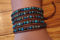 Aura Autumn Jasper Leather Wrap — Earth Grounding Bangle
