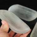 Aura Polished Selenite Charging Bowl — Crown Chakra Crystal Cleansing Vessel