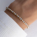 Duality Mixed Metal Tennis Strand — Two-Tone Solitaire Aura