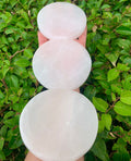 Aura Seven Chakras Selenite Charging Plate — Multi-Chakra Alignment Cleansing Slab