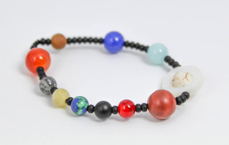 Aura Junior Celestial Galaxy Strand — Kids Solar System Planet Beaded Bracelet