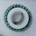 Aura Lucky Jade Bangle — Real Green Jadeite Bead Wristband (Queue #28)