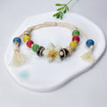 Aura Ocean Agate Macrame Strand — Handcrafted Eco-Friendly Hemp Bangle