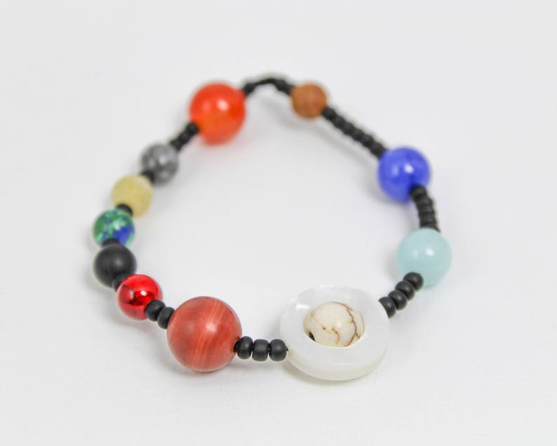 Aura Junior Celestial Galaxy Strand — Kids Solar System Planet Beaded Bracelet