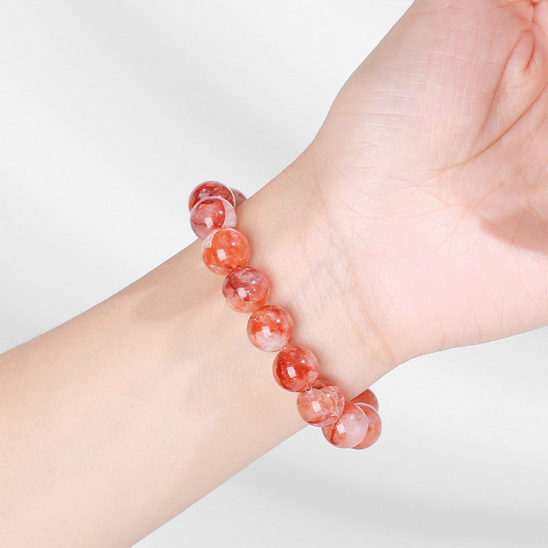 Aura Grounding Fire Quartz Strand — Red Tiger's Eye, Carnelian & Obsidian