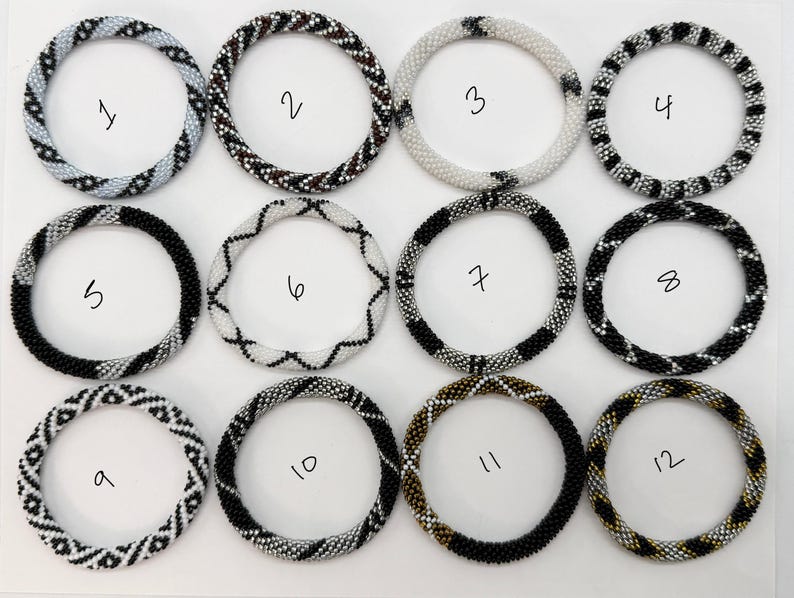Aura Nepal Seed Bead Bangle — Handcrafted Gothic Colors Wristband