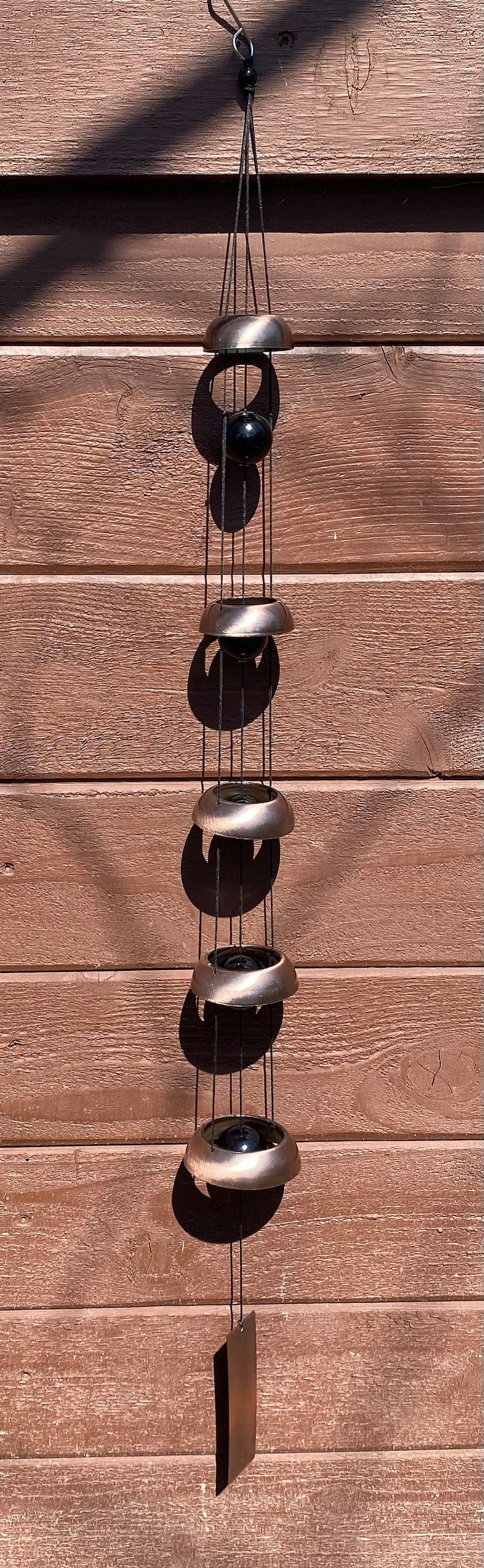 Aura Sanctuary Five-Tier Temple Bells — Rustic Resonance Windchime