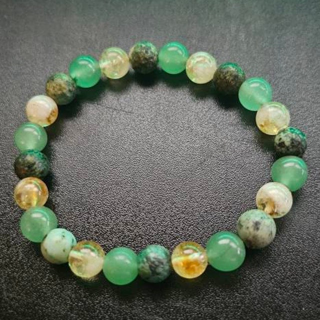 Aura Wealth & Abundance Strand — Citrine, Pyrite & Tiger's Eye (Queue #11)