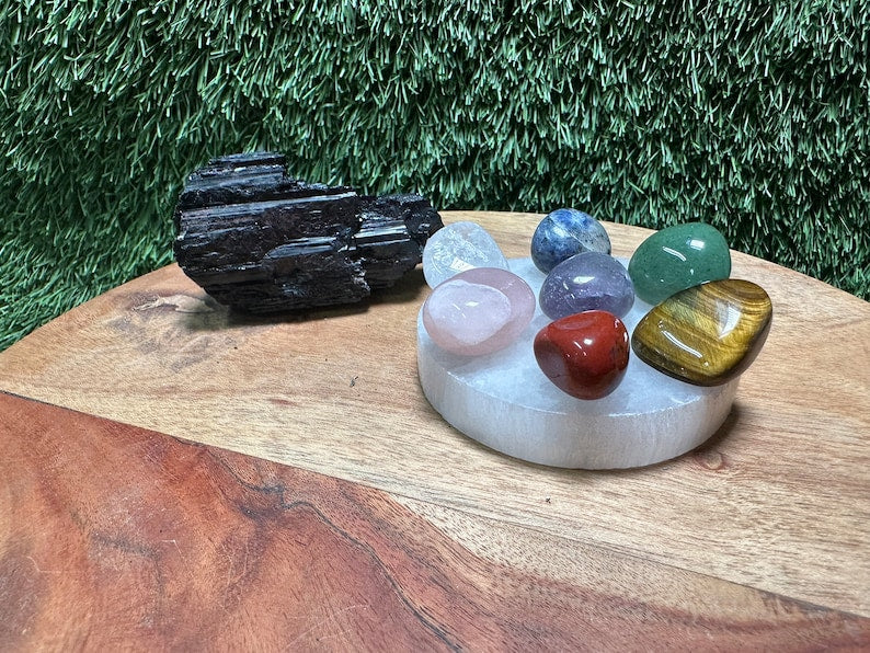 Aura Sanctuary Home Protection Kit — Sacred Black Tourmaline & Smudge Set