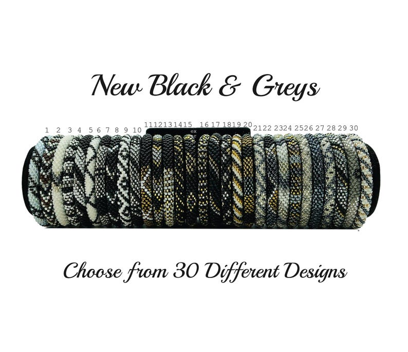 Aura Nepal Seed Bead Bangle — Handcrafted Gothic Colors Wristband