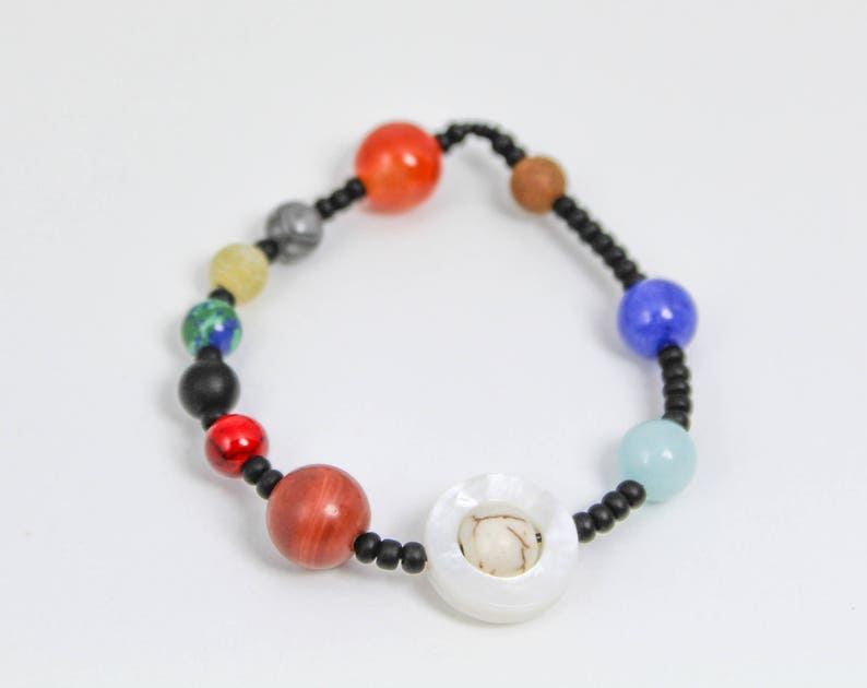 Aura Junior Celestial Galaxy Strand — Kids Solar System Planet Beaded Bracelet