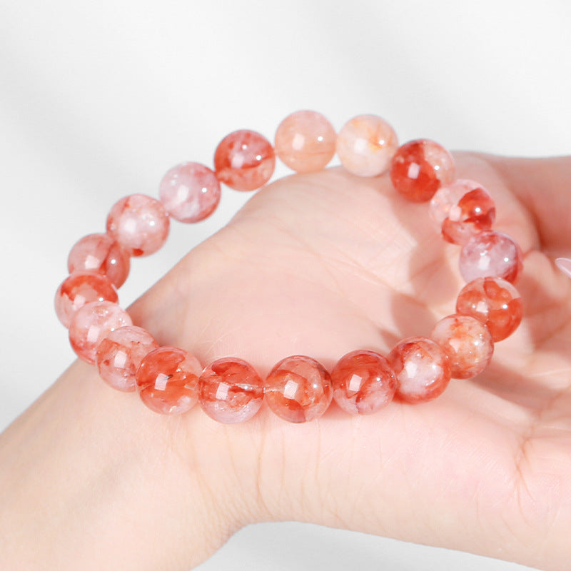Aura Grounding Fire Quartz Strand — Red Tiger's Eye, Carnelian & Obsidian