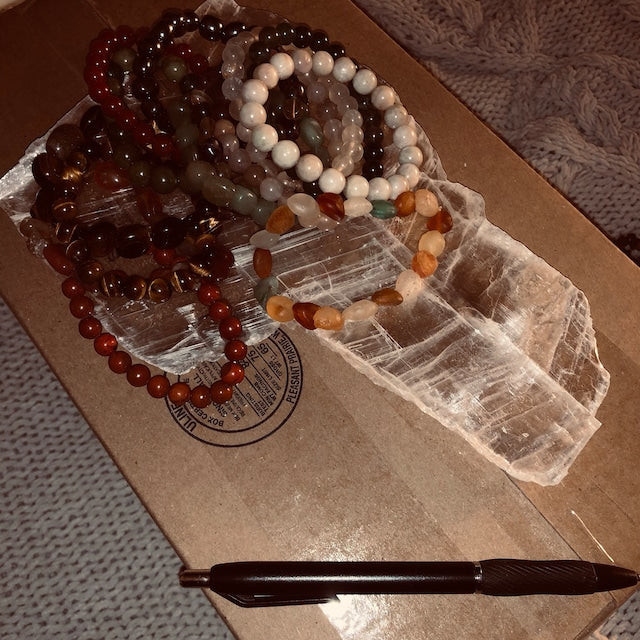 Aura Raw Selenite Slab — Altar Crystal Cleansing Block (Queue #10)