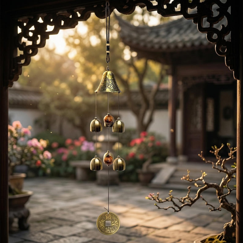 Aura Dragon Feng Shui Prosperity Bell — Ancient Abundance Windchime