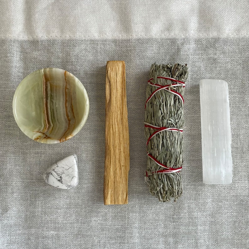 Aura New Beginnings Ritual Kit — Sacred Sage & Gemstone Cleansing Set
