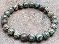 Aura Tibetan Dzi 3-Eye Agate Strand — Protection & Inner Strength Talisman