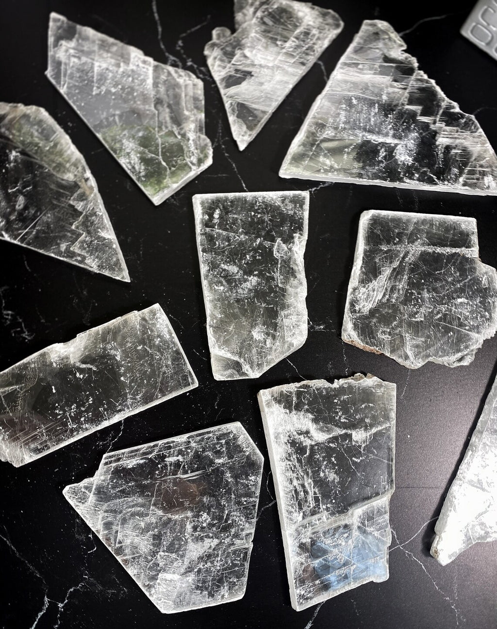 Aura Raw Selenite Slab — Altar Crystal Cleansing Block