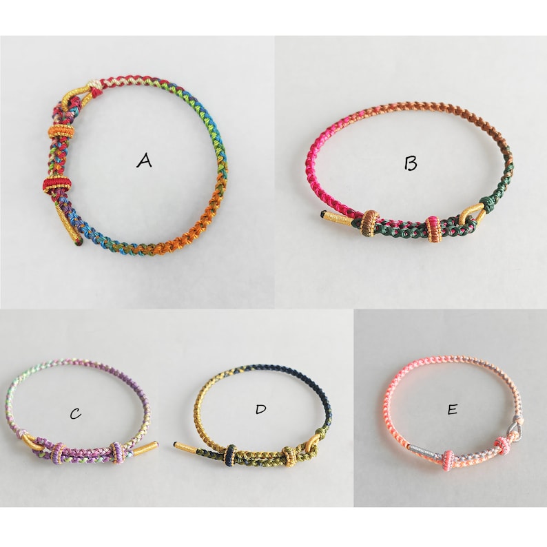 Aura Tibetan Lucky Knot Strand — Waterproof Braided Buddhist Rope Bracelet