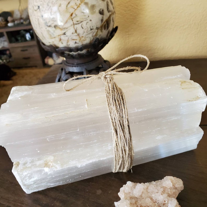 Aura Raw Selenite Gridding Stumps — Altar Sanctuary Energy Cleansing Columns