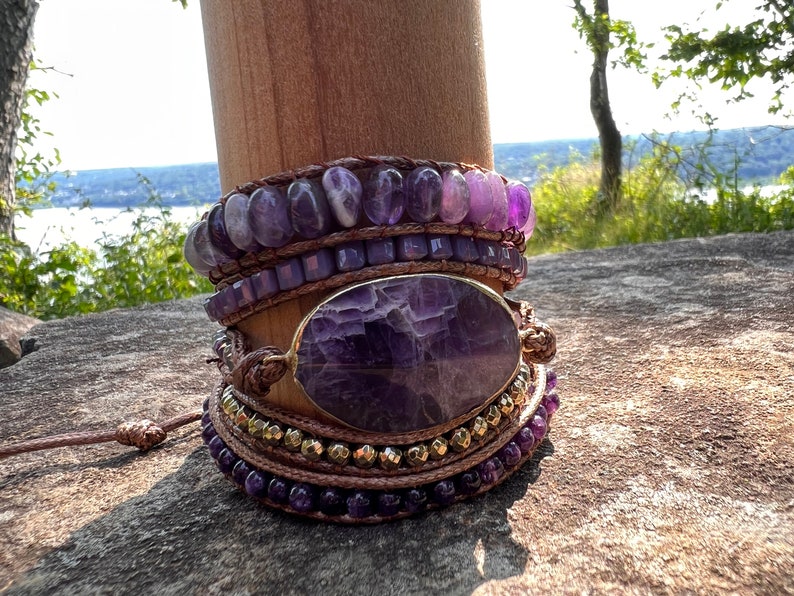 Aura Intuition & Peace Wrap — February Birthstone Amethyst