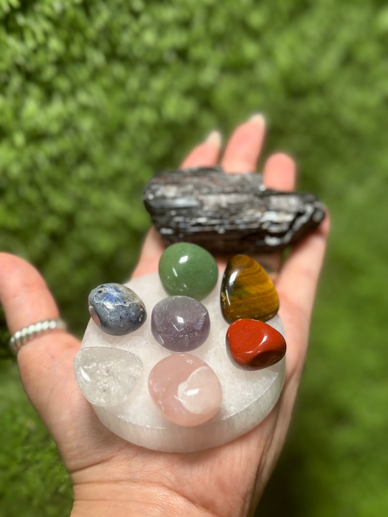 Aura Sanctuary Home Protection Kit — Sacred Black Tourmaline & Smudge Set