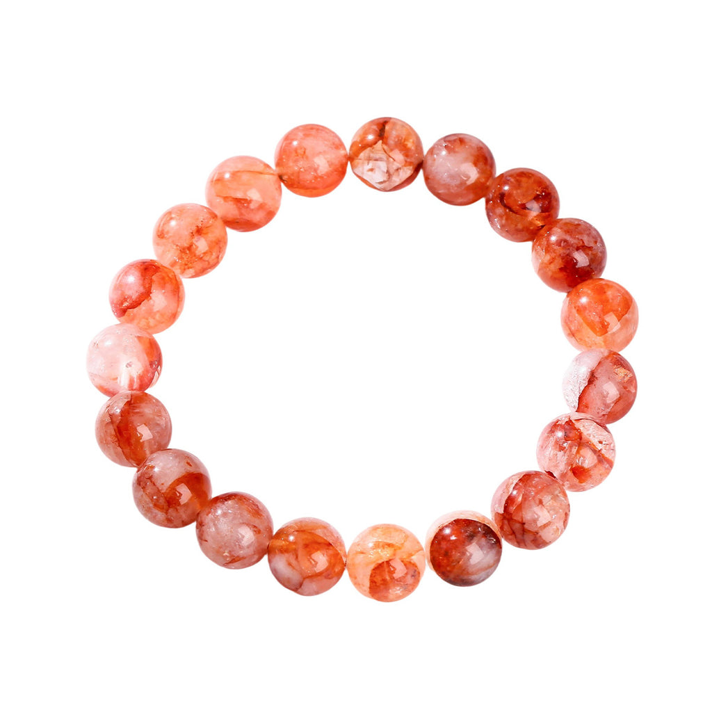 Aura Grounding Fire Quartz Strand — Red Tiger's Eye, Carnelian & Obsidian