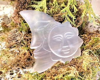 Aura Polished Selenite Charging Bowl — Crown Chakra Crystal Cleansing Vessel