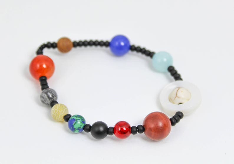 Aura Junior Celestial Galaxy Strand — Kids Solar System Planet Beaded Bracelet