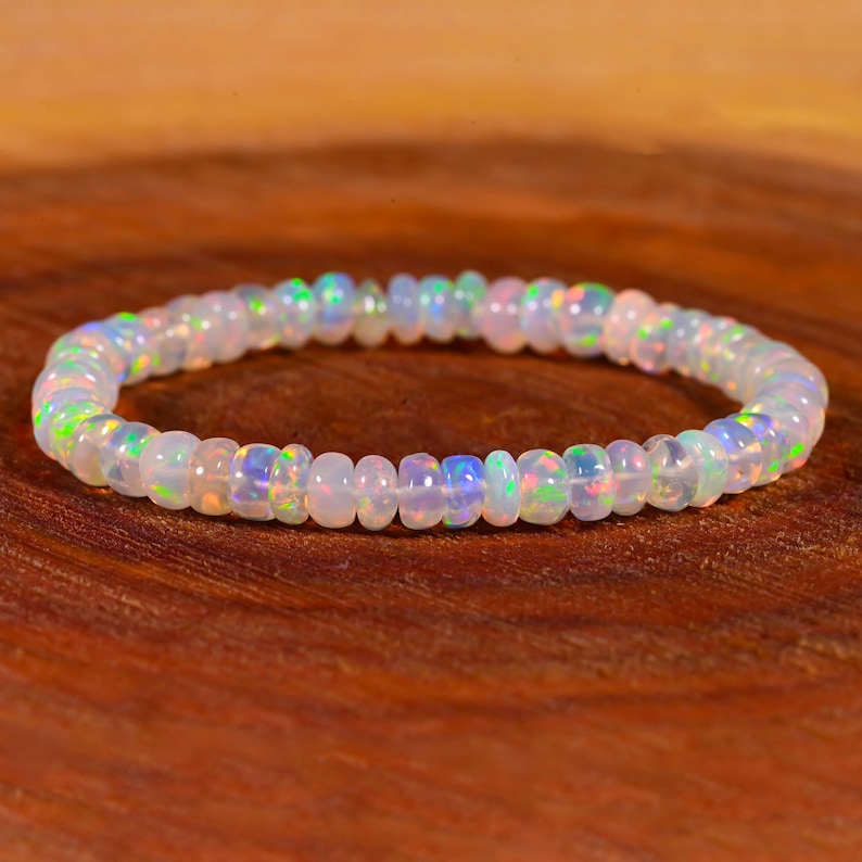 Aura Cosmic Welo Fire Opal Strand — Ethiopian Opal Spiritual Jewelry