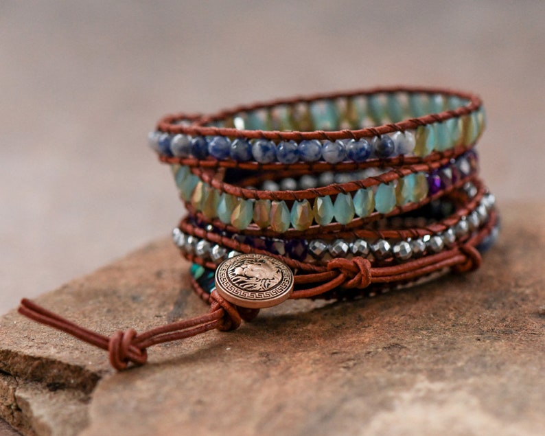 Aura Inner Peace Wrap — Lapis Lazuli & Mixed Gemstones