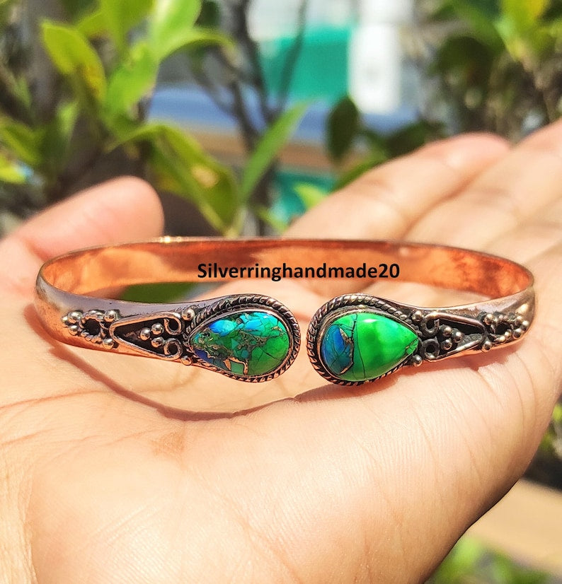 Aura Pure Solid Copper Bangle — Metaphysical Bio-energy Alignment (Queue #17)