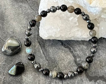 Aura Protection Malachite & Azurite Strand — Heart & Third Eye Alignment Talisman