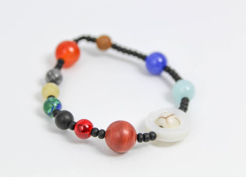 Aura Junior Celestial Galaxy Strand — Kids Solar System Planet Beaded Bracelet