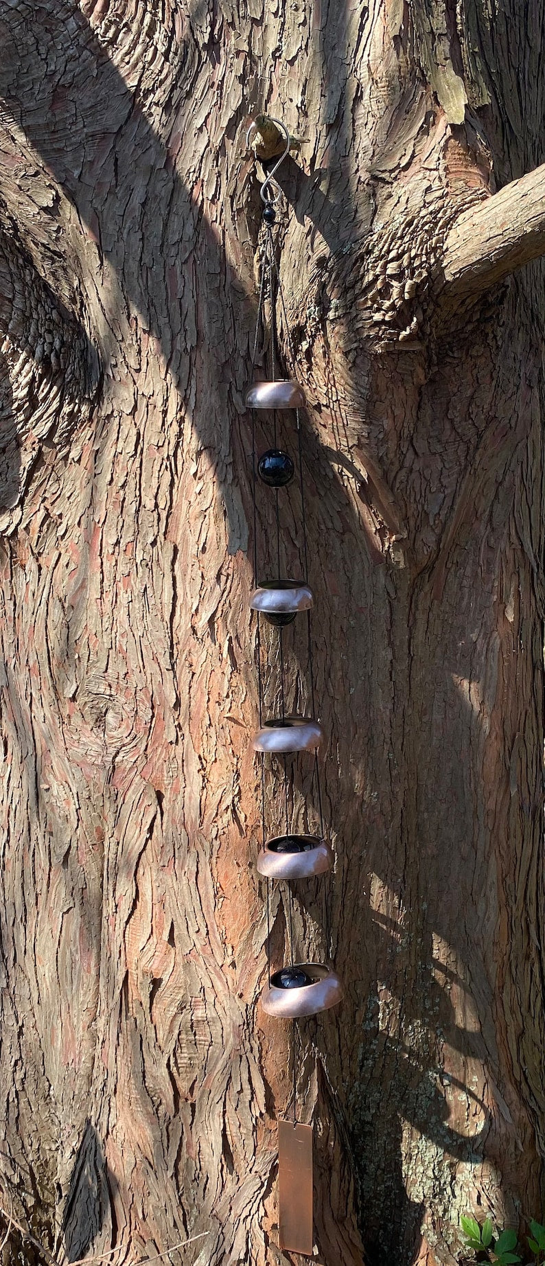 Aura Sanctuary Five-Tier Temple Bells — Rustic Resonance Windchime