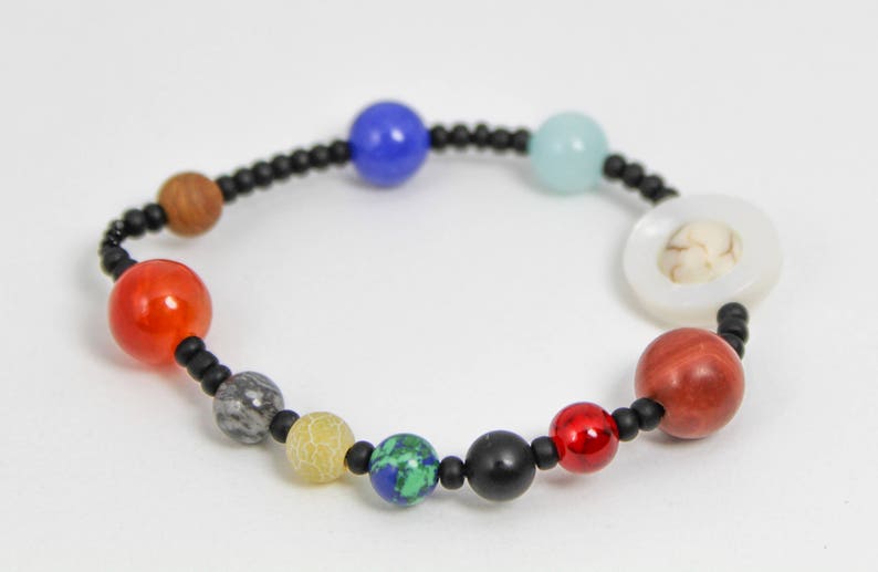 Aura Junior Celestial Galaxy Strand — Kids Solar System Planet Beaded Bracelet