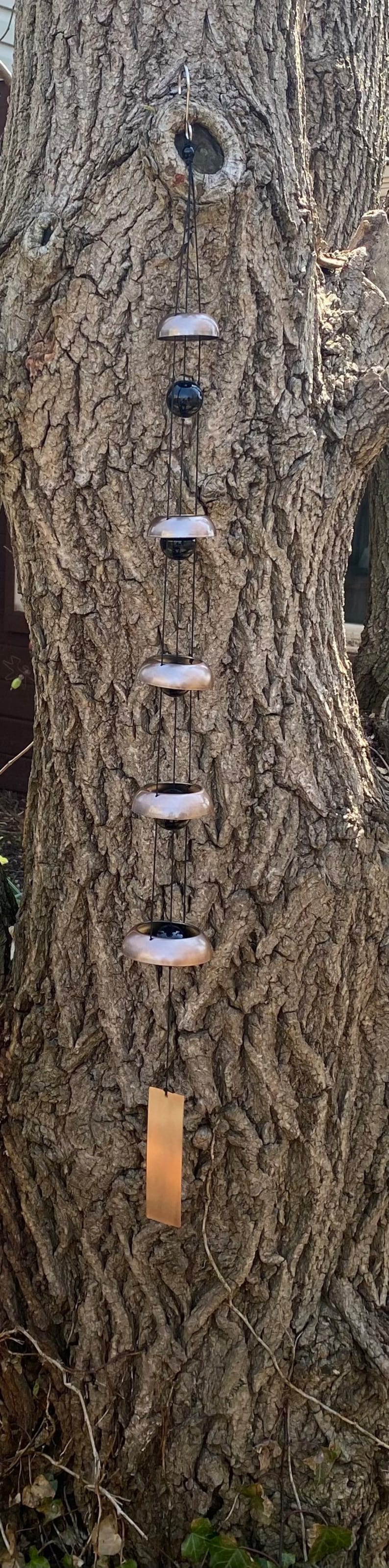Aura Sanctuary Five-Tier Temple Bells — Rustic Resonance Windchime