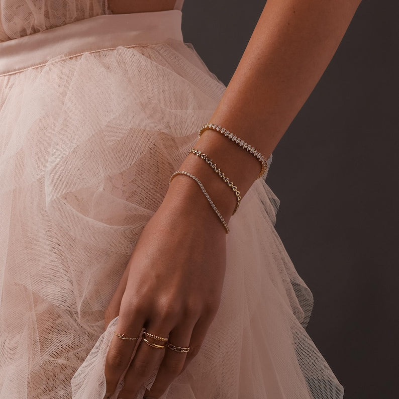 Marquise Solitaire Tennis Bracelet — Celestial Diamond Aura