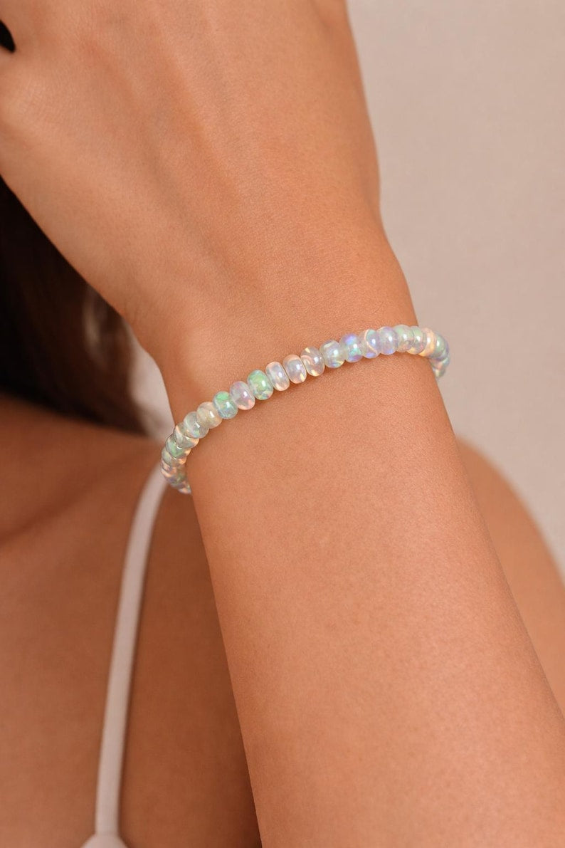 Aura Cosmic Welo Fire Opal Strand — Ethiopian Opal Spiritual Jewelry