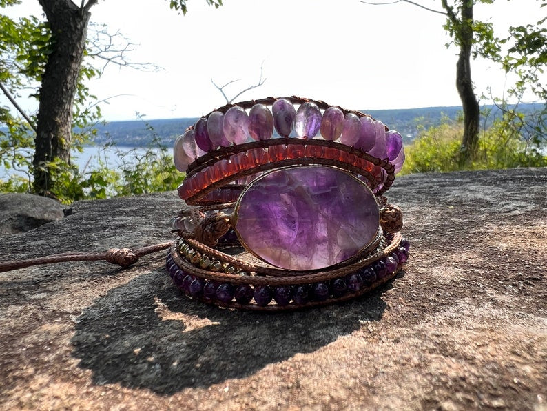 Aura Intuition & Peace Wrap — February Birthstone Amethyst