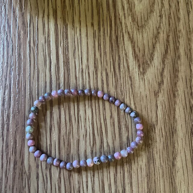 Aura Emotional Healing Strand — Grade-A Rhodonite Bracelet