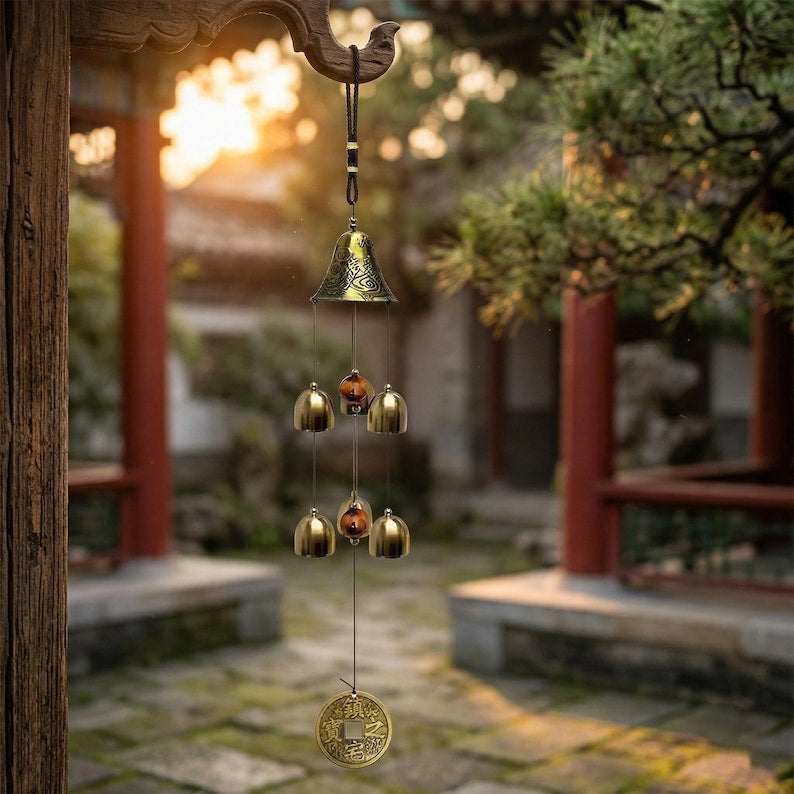 Aura Dragon Feng Shui Prosperity Bell — Ancient Abundance Windchime