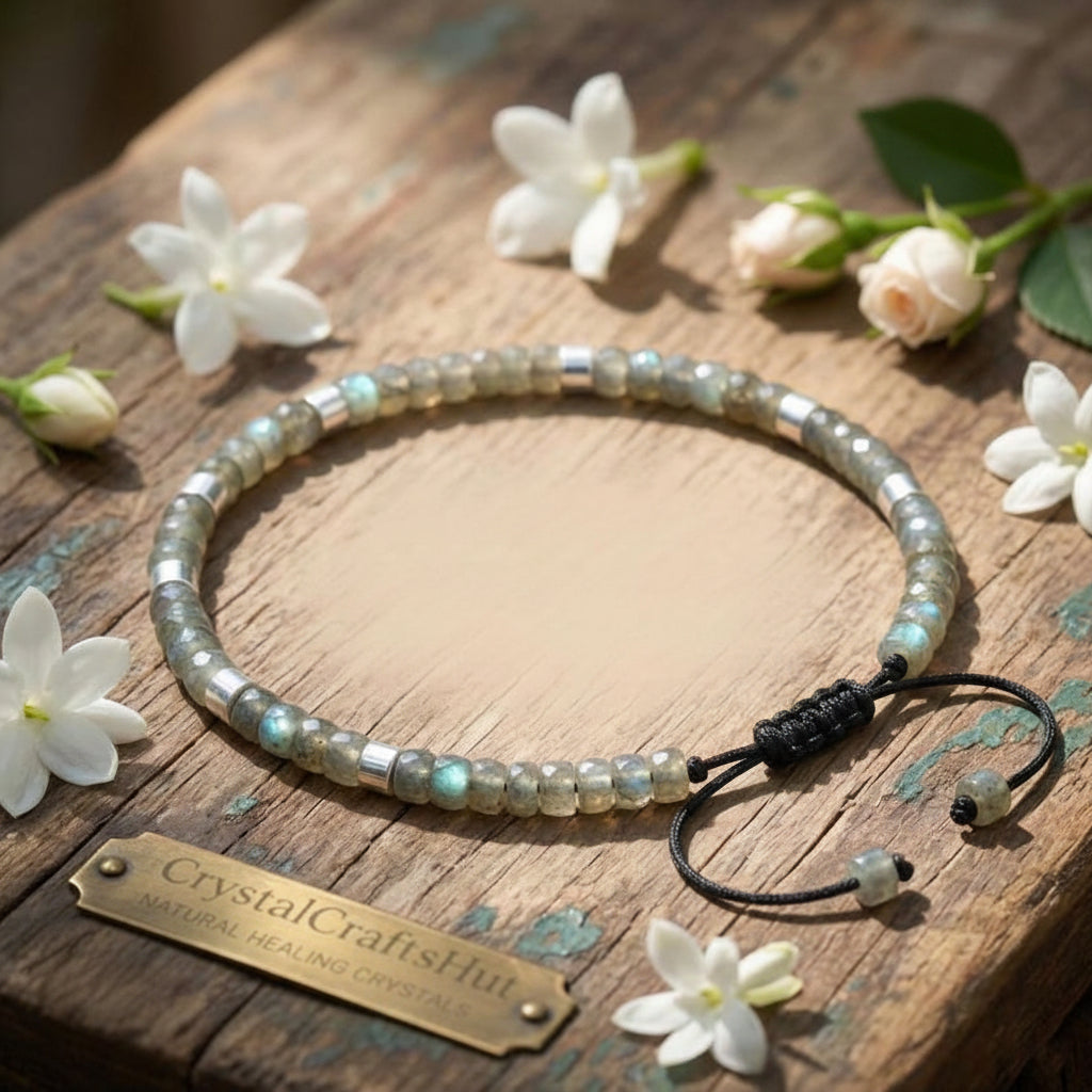 Aura Shadow Work Protection Strand — Labradorite, Obsidian & Howlite